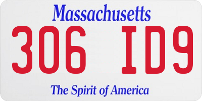 MA license plate 306ID9