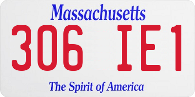 MA license plate 306IE1