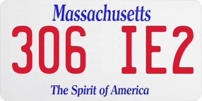 MA license plate 306IE2