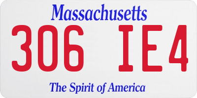MA license plate 306IE4