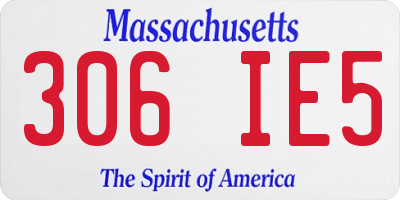 MA license plate 306IE5