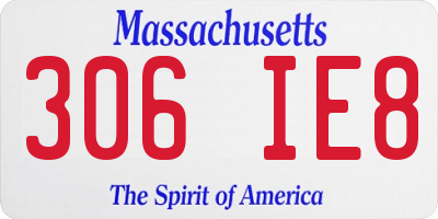 MA license plate 306IE8