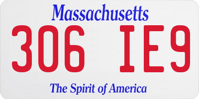 MA license plate 306IE9