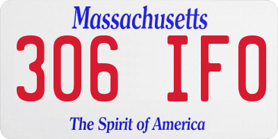 MA license plate 306IF0