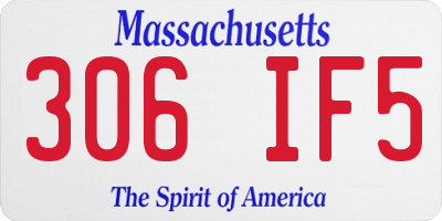 MA license plate 306IF5