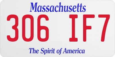 MA license plate 306IF7
