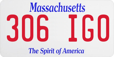 MA license plate 306IG0
