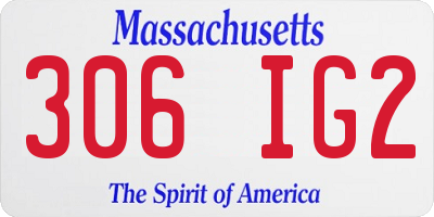 MA license plate 306IG2