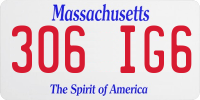 MA license plate 306IG6