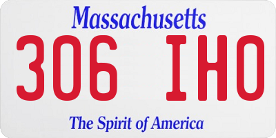 MA license plate 306IH0