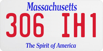 MA license plate 306IH1