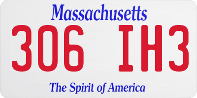 MA license plate 306IH3