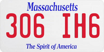 MA license plate 306IH6