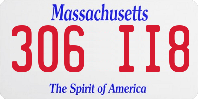 MA license plate 306II8