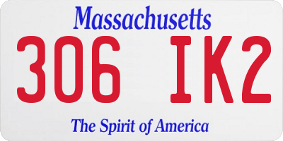 MA license plate 306IK2