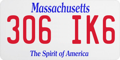 MA license plate 306IK6