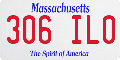 MA license plate 306IL0