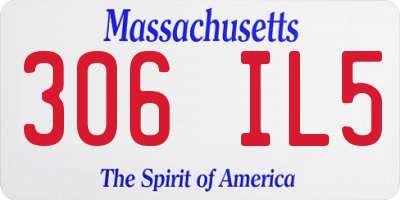 MA license plate 306IL5