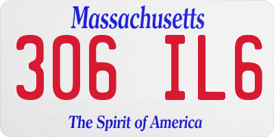 MA license plate 306IL6