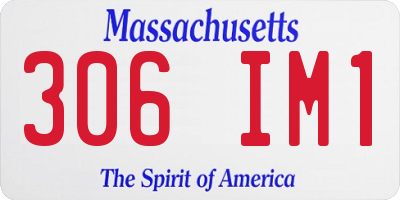 MA license plate 306IM1