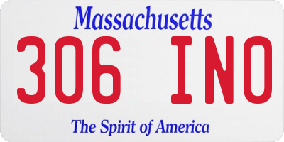 MA license plate 306IN0