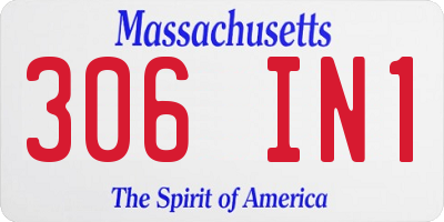 MA license plate 306IN1