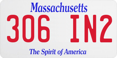 MA license plate 306IN2