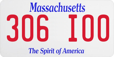 MA license plate 306IO0