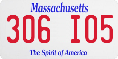 MA license plate 306IO5