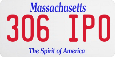 MA license plate 306IP0