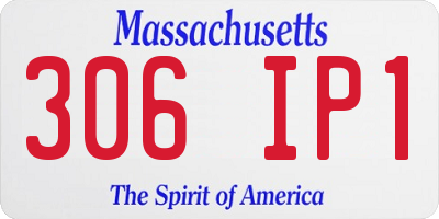 MA license plate 306IP1