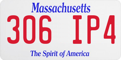 MA license plate 306IP4