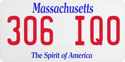 MA license plate 306IQ0
