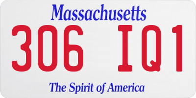 MA license plate 306IQ1
