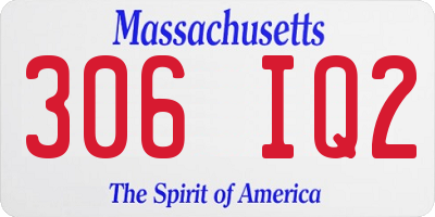 MA license plate 306IQ2