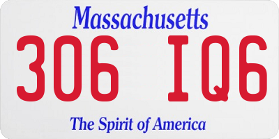 MA license plate 306IQ6