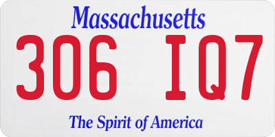 MA license plate 306IQ7