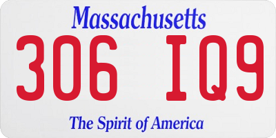 MA license plate 306IQ9