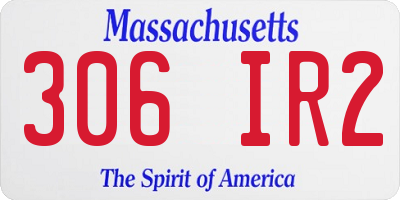 MA license plate 306IR2
