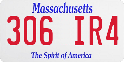 MA license plate 306IR4
