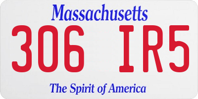 MA license plate 306IR5