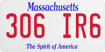 MA license plate 306IR6