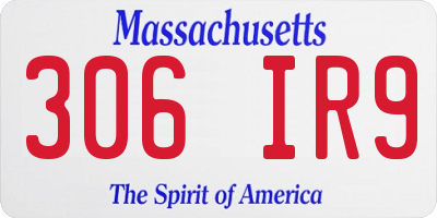 MA license plate 306IR9