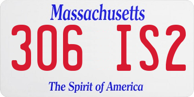 MA license plate 306IS2