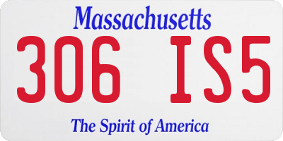 MA license plate 306IS5