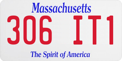 MA license plate 306IT1