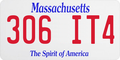 MA license plate 306IT4