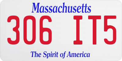 MA license plate 306IT5