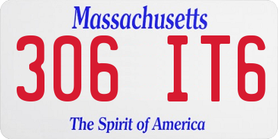 MA license plate 306IT6