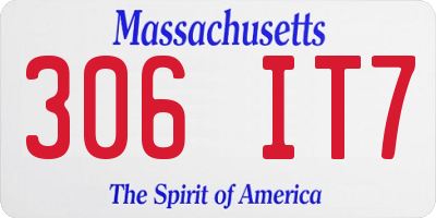 MA license plate 306IT7